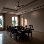 Dinning Room at the Safe House Wellness Retreat India