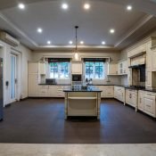 View of kitchen at the Safe House Wellness Retreat